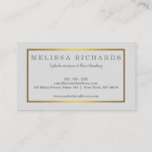 Carte De Visite Artiste de maquillage professionnel des cils Noir (Dos)