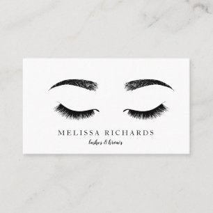 Carte De Visite Artiste de maquillage professionnel des cils Noir