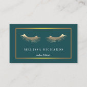 Carte De Visite Artiste de maquillage professionnel des cils Noir (Devant)