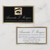 Carte De Visite Artiste de maquillage professionnel Eyelash Brosse (Devant / Derrière)