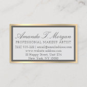 Carte De Visite Artiste de maquillage professionnel Eyelash Brosse (Dos)