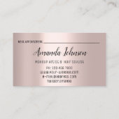 Carte De Visite Artiste de maquillage professionnel Eyelash Extens (Dos)