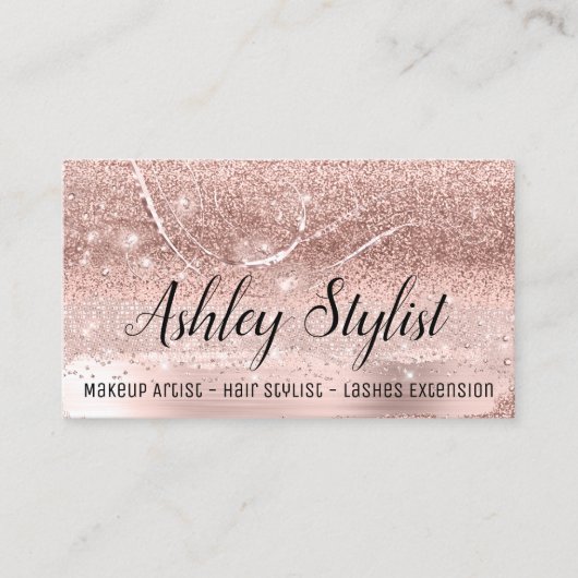 Carte De Visite Artiste de maquillage professionnel Eyelash Extens (Devant)