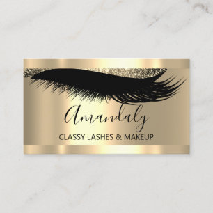Carte De Visite Artiste de maquillage professionnel Eyelash Gold N