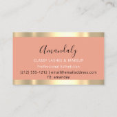 Carte De Visite Artiste de maquillage professionnel Eyelash Gold R (Dos)