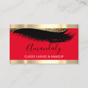 Carte De Visite Artiste de maquillage professionnel Eyelash Gold W