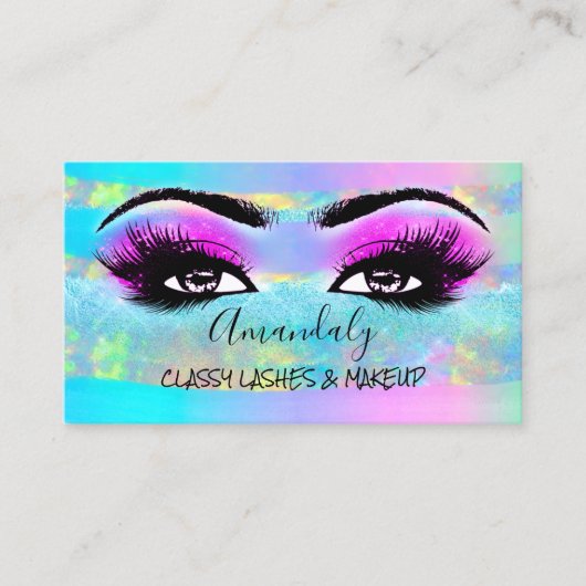 Carte De Visite Artiste de maquillage professionnel Eyelash Logo P (Devant)