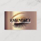 Carte De Visite Artiste de maquillage professionnel Eyelash QR COD (Devant)