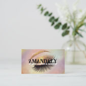 Carte De Visite Artiste de maquillage professionnel Eyelash QR LOG (Debout devant)