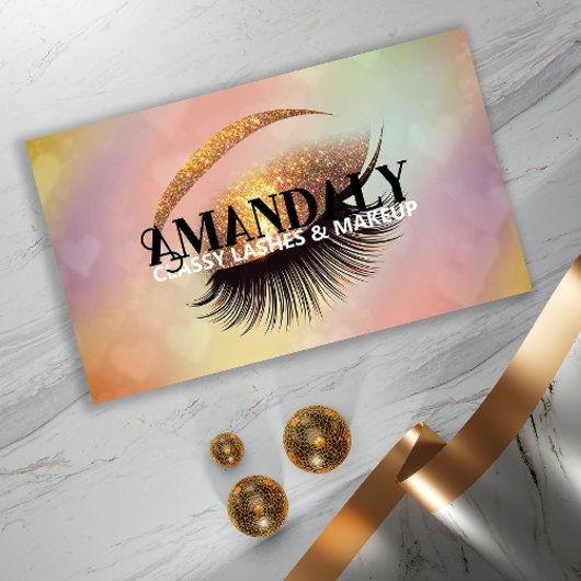 Carte De Visite Artiste de maquillage professionnel Eyelash QR LOG