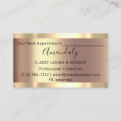 Carte De Visite Artiste de maquillage professionnel Eyelash Unique (Dos)