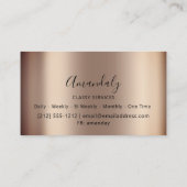 Carte De Visite Artiste de maquillage professionnel Eyelashes Rose (Dos)