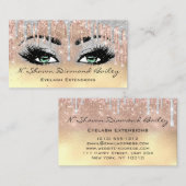 Carte De Visite Artiste de maquillage professionnel Green Eyelash  (Devant / Derrière)