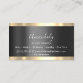 Carte De Visite Artiste de maquillage professionnel Gris Black Gol (Dos)