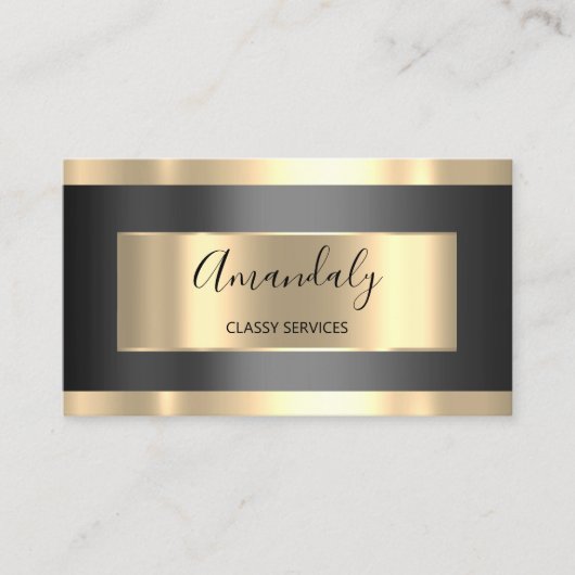 Carte De Visite Artiste de maquillage professionnel Gris Black Gol (Devant)