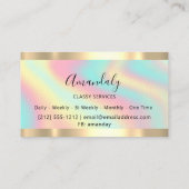 Carte De Visite Artiste de maquillage professionnel Holographic Go (Dos)