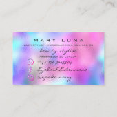 Carte De Visite Artiste de maquillage professionnel Lash Holograph (Dos)