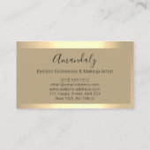 Carte De Visite Artiste de maquillage professionnel Lashes Gold Pa (Dos)