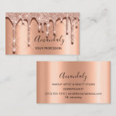 Carte De Visite Artiste de maquillage professionnel Lashes Rose Bl (Devant / Derrière)