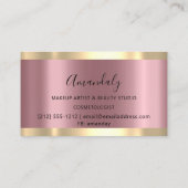 Carte De Visite Artiste de maquillage professionnel Lashes Rose Go (Dos)