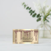 Carte De Visite Artiste de maquillage professionnel Lashes Rose Go (Debout devant)