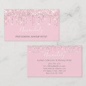 Carte De Visite Artiste de maquillage professionnel Lecteurs rose (Devant / Derrière)