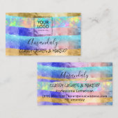 Carte De Visite Artiste de maquillage professionnel Logo Holograph (Devant / Derrière)