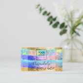 Carte De Visite Artiste de maquillage professionnel Logo Holograph (Debout devant)