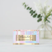 Carte De Visite Artiste de maquillage professionnel Luminous Pink  (Debout devant)