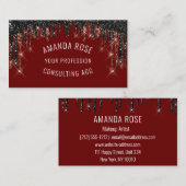 Carte De Visite Artiste de maquillage professionnel moderne cheveu (Devant / Derrière)