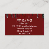 Carte De Visite Artiste de maquillage professionnel moderne cheveu (Dos)