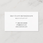 Carte De Visite Artiste de maquillage professionnel moderne Lèvres (Dos)