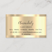 Carte De Visite Artiste de maquillage professionnel Or Monochromat (Dos)