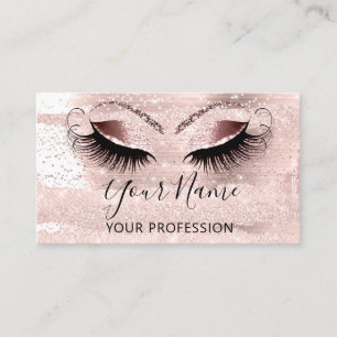 Carte De Visite Artiste de maquillage professionnel Rose Confetti 