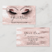 Carte De Visite Artiste de maquillage professionnel Rose Confetti  (Devant / Derrière)