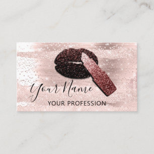 Carte De Visite Artiste de maquillage professionnel Rose Kiss Lips