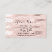 Carte De Visite Artiste de maquillage professionnel Rose Kiss Lips (Dos)