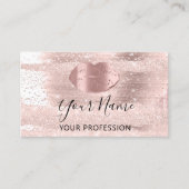 Carte De Visite Artiste de maquillage professionnel Rose Kiss Lips (Devant)