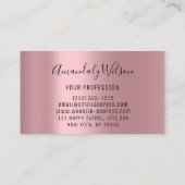 Carte De Visite Artiste de maquillage professionnel Rose Moderne B (Dos)