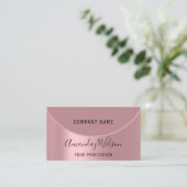 Carte De Visite Artiste de maquillage professionnel Rose Moderne B (Debout devant)