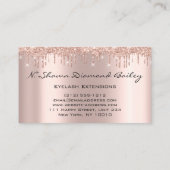 Carte De Visite Artiste de maquillage professionnel Vert Yeux Rose (Dos)