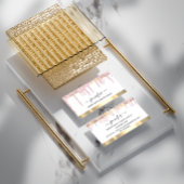 Carte De Visite Artiste de maquillage professionnel White Rose Dri