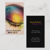 Carte De Visite Artiste de maquillage Rainbow Eyes (Devant / Derrière)