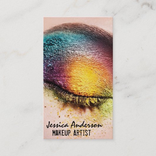 Carte De Visite Artiste de maquillage Rainbow Eyes (Devant)