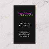 Carte De Visite Artiste de maquillage Rainbow Eyes (Dos)