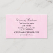 Carte De Visite Artiste de maquillage rose Or Faux Diamond Bling (Dos)