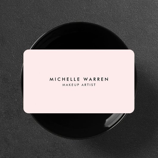 Carte De Visite Artiste de maquillage rose tout simplement élégant