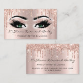 Carte De Visite Artiste de maquillage royal Lashes Confetti Drift  (Devant / Derrière)