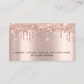 Carte De Visite Artiste de maquillage royal Lashes Couronne (Dos)