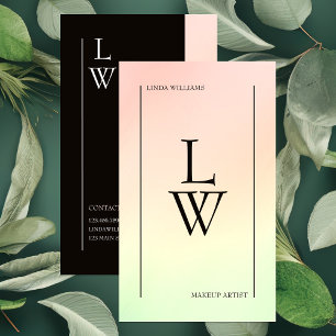 Carte De Visite Artiste de maquillage tendance Gradient coloré cla